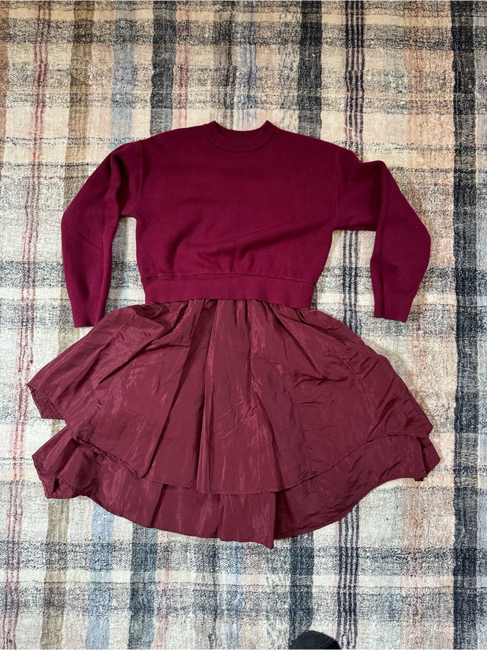 Aeveley Wine Red Knit Sweater